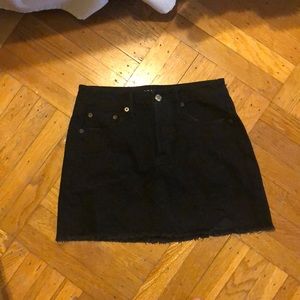 black denim skirt